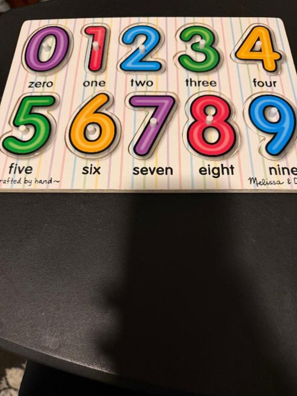 Melissa & Doug Numbers Wooden Peg Puzzle Complete Toddler Toy Age 2+